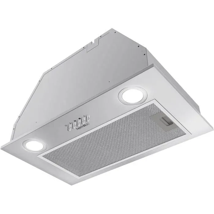 Hermitlux Hotte Aspirante Encastrable 52cm 3 Vitesses Évacuation & Recyclage Débit dAir Puissant 750m³/h 68dB Eclairage à LED