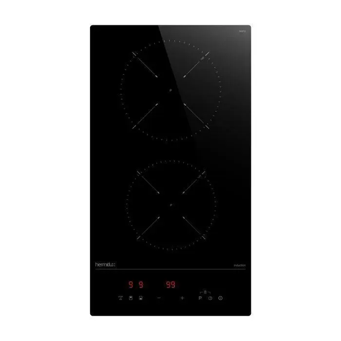 Hermitlux plaque induction 2 feux avec 9 niveaux de puissance et fonction Boost contrôle tactile & sécurité enfants 3500W