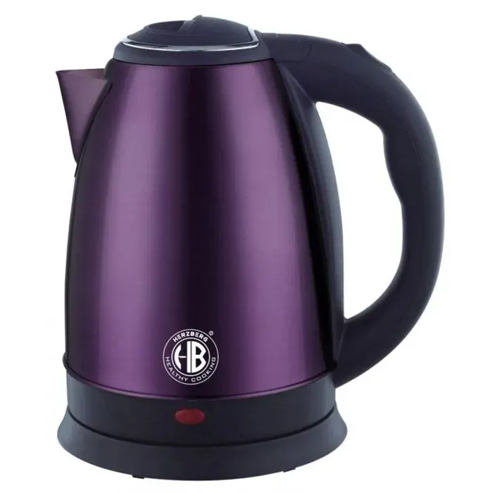 Herzberg Bouilloire électrique HG5011-PUR 18 L inox violet sans fil 1500 W socle 360°