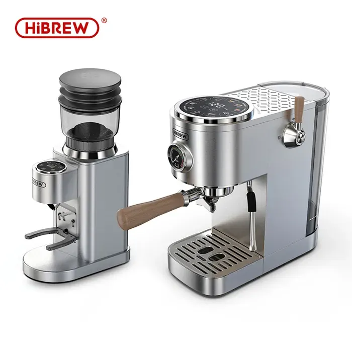 HiBREW Machine à café espresso semi-automatique H13 G7 SL 20 bars température réglable argent