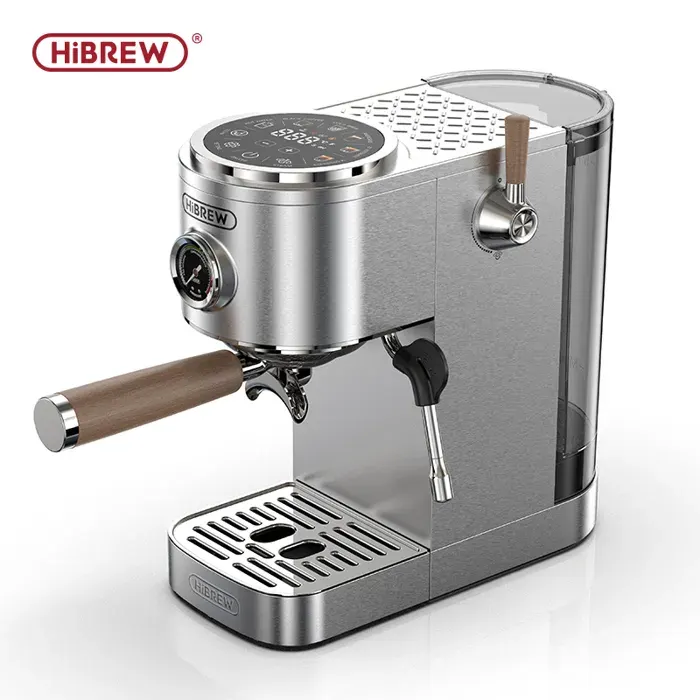 HiBREW Machine à café expresso semi-automatique 3 niveaux de température réglable froid/chaud 20Bar cafetière Cappuccino H13
