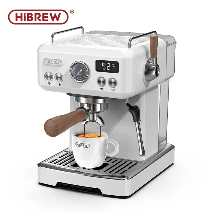 HiBREW Machine à Café Expresso Semi-Automatique H10 Plus 20 Bars Température Réglable Fonction DIY Pour Cappuccino et Latte