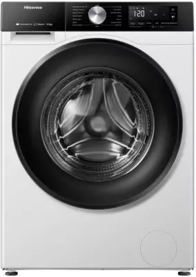 Hisense - Lave Linge Hublot Wf3s1045bw3 - 10,5 Kg - 1400 Tr/Min - Classe A - Moteur Induction - Autodosage - Connecté Wifi