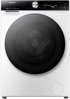 Hisense - Lave Linge Hublot Wf7s1247bw - 12 Kg - 1400 Tr/Min - Classe A - Moteur Induction - Autodosage - Connecté Wifi - Noir