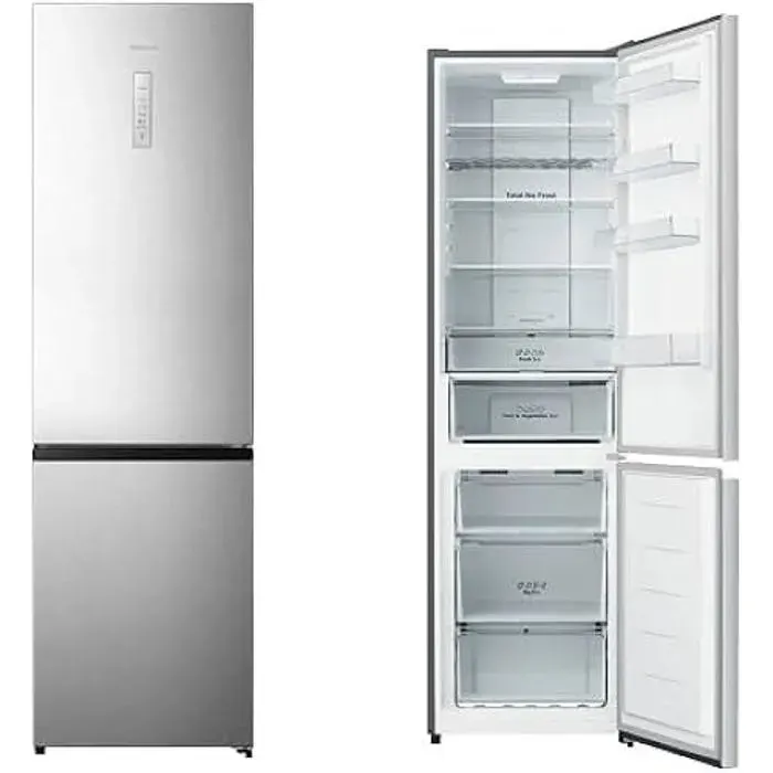 Hisense RB440N4ACD Réfrigérateur Combi capacité 336 l avec 2 mètres de haut tiroir à légumes 4 étoiles congélateur porte