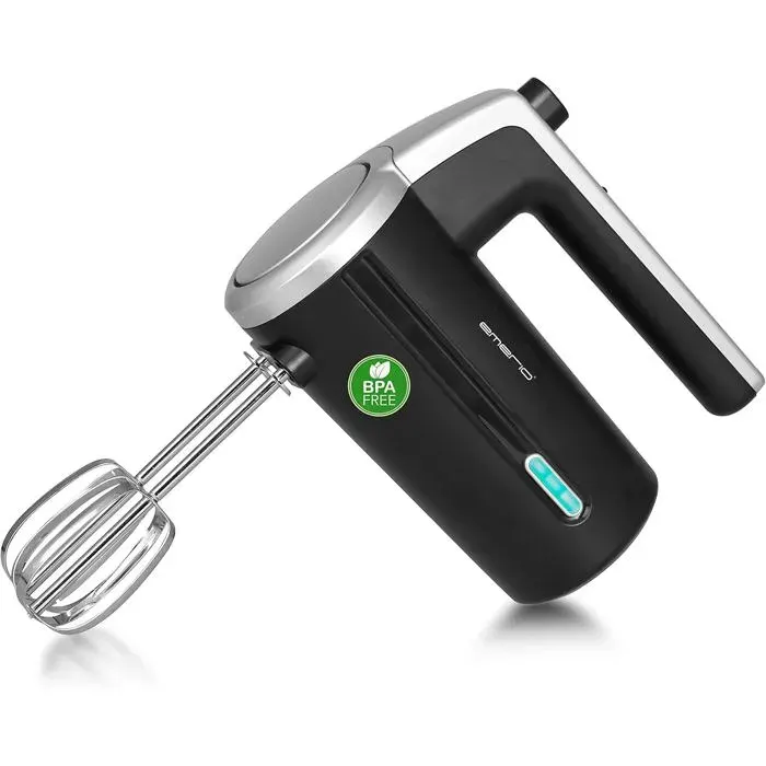 Hm-126681.1 Mixeur À Main Sans Fil Avec 2 Agitateurs 3 Vitesses 2000 Mah/74 V Sans Bpa Indicateur De Niveau De Batterie Câble De C