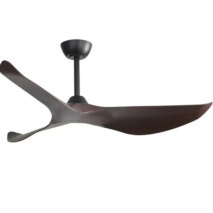 HOMVRA ventilateur de plafond 96 cm sans éclairage moteur DC réversible 6 vitesses télécommande noir