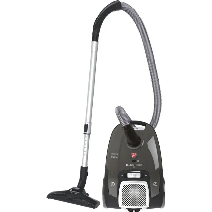 HOOVER TXL21PET - Aspirateur Traineau avec sac - Puissance 700 W - Filtre EPA12 - Ultra-Maniable - Variateur intégré — coloris Gris