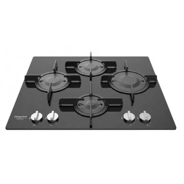 Hotpoint FTGHG 641 D-HA(BK) Intégré Cuisinière à gaz Noir Fonte Méthane Rotatif