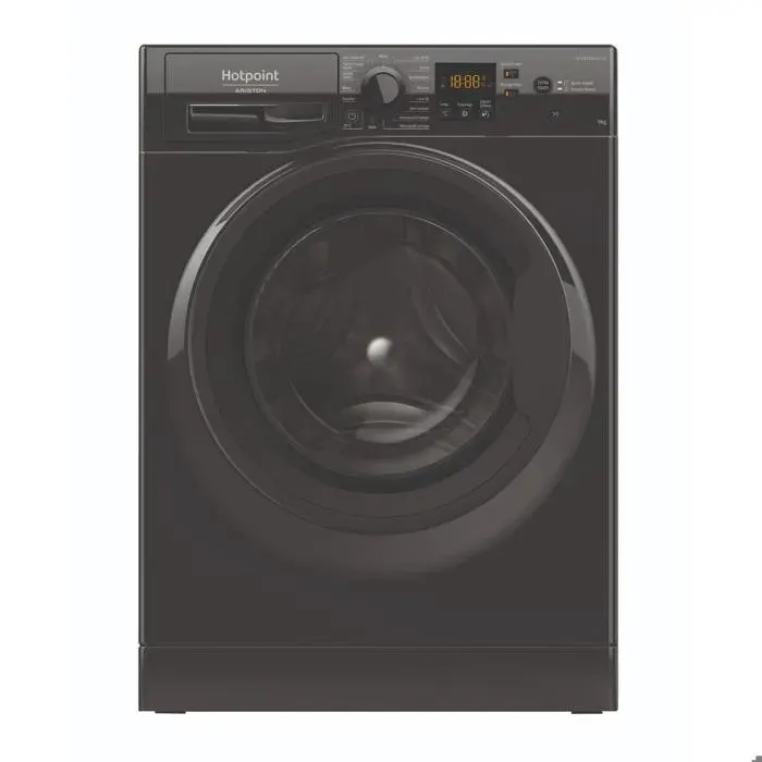 HOTPOINT Lave linge hublot posable 9 kg noir NS9479BKFR