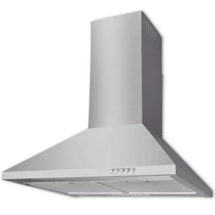 Hotte Acier inoxydable 50 Hz 600 x 470 x (580 - 820) mmHotte aspirante tactile Hotte aspirante cuisine Hotte décorative — coloris Argente