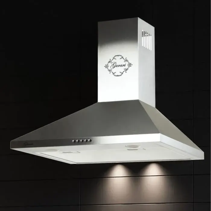 Hotte aspirante 50 cm en inox GURARI GCH 147 IS 5 Нotte murale 1000 m³/h • Evacuation & Recyclage • filtre à charbon inclus