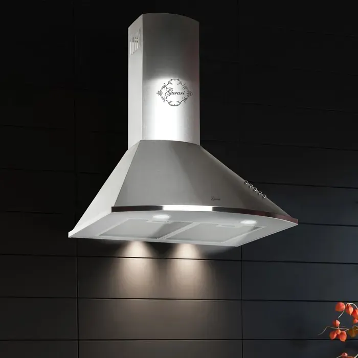 Hotte aspirante 60 cm Inox Luxe fabricant Gurari • Hotte murale 1000 m³/h • Evacuation & Recyclage • 046 IS 6