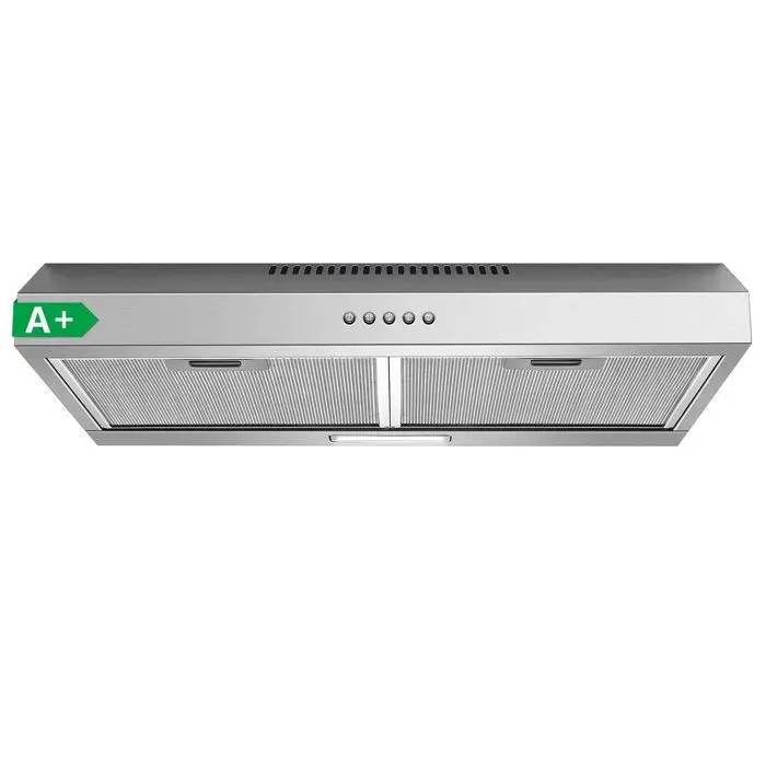 Hotte Aspirante 60cmClasse A+200 m³/hHotte CasquetteÉvacuation/RecyclageÉclairage LEDInox