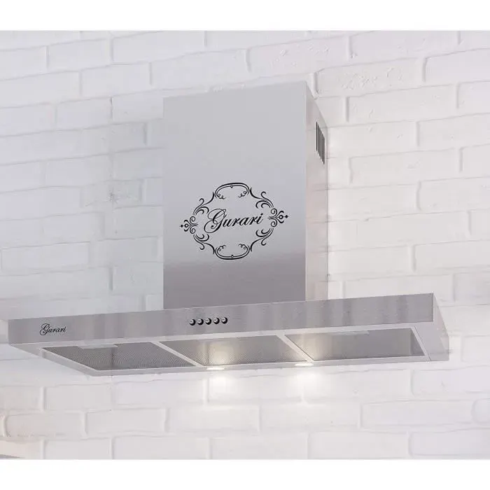 Hotte aspirante 70 cm GURARI GCH F 461 IS 7+filtre à charbon • Нotte murale 1000m³/h • Inox • Evacuation & Recyclage