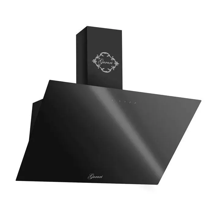 Hotte aspirante 90 cm GURARI GCH 286 BL 9 Noir Нotte murale inclinée 1000m³/h Evacuation/Recyclage•Touch Control+Télécommande