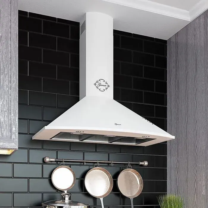 Hotte aspirante 90 cm Gurari Hotte murale GCH 046 WH 9 Blanche 1000m³/h Luxe fabricant Gurari • Evacuation & Recyclage