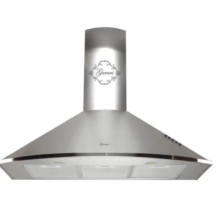 Hotte aspirante 90 cm Inox Luxe fabricant Gurari • Hotte murale 1000 m³/h • Evacuation & Recyclage • GCH 046 IS 9+filtre à charbon