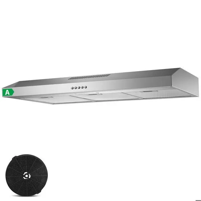 Hotte aspirante 90 cm sous comptoir 2 modes daspiration 3 niveaux de vitesse [Classe énergétique A]