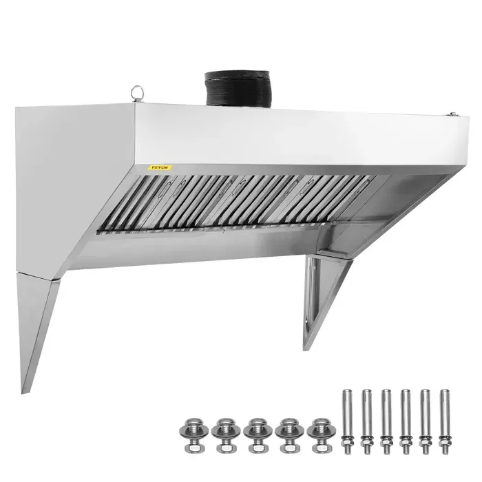 Hotte Aspirante Commerciale de 24m pour Camion-Restaurant-VEVOR-avec 4 Grilles de Filtre à Huile Amovibles en Forme de U