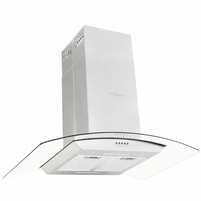 Hotte aspirante - Luxe fabricant - Hotte îlot 90 cm Acier inoxydable 756 m³/h LED ZLH•643205459