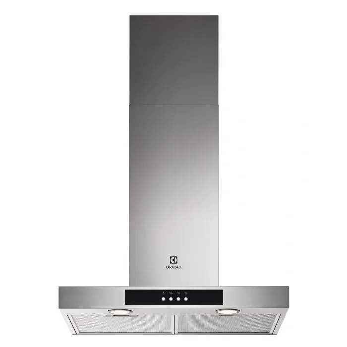 Hotte aspirante murale - Electrolux - Débit dair 600 m³/h - Niveau sonore 46-70 dB - Commande électronique