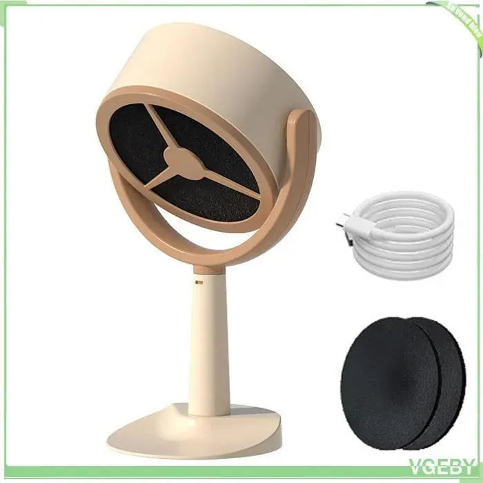 Hotte aspirante portable - FAFEICY - Rechargeable - Beige - 2 vitesses - Batterie 3000 mAh