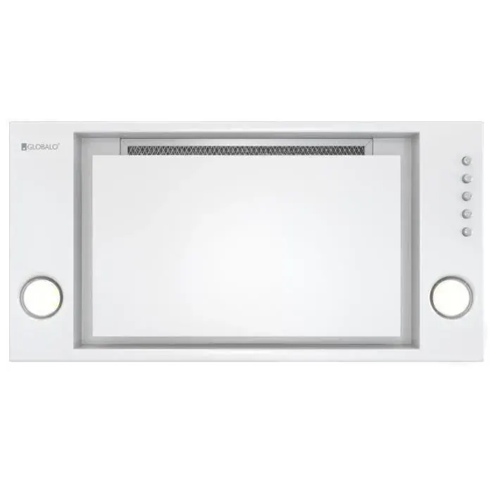 Hotte de cuisine - GLOBALO - Retio 60.2 - Blanc - Silencieuse 48 dB - Débit 525 m3/h