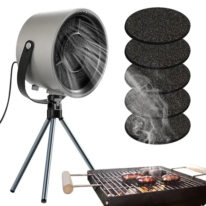 Hotte de cuisine portable - EINNENFFER - Mini hotte - 5 filtres - 9W - Gris foncé