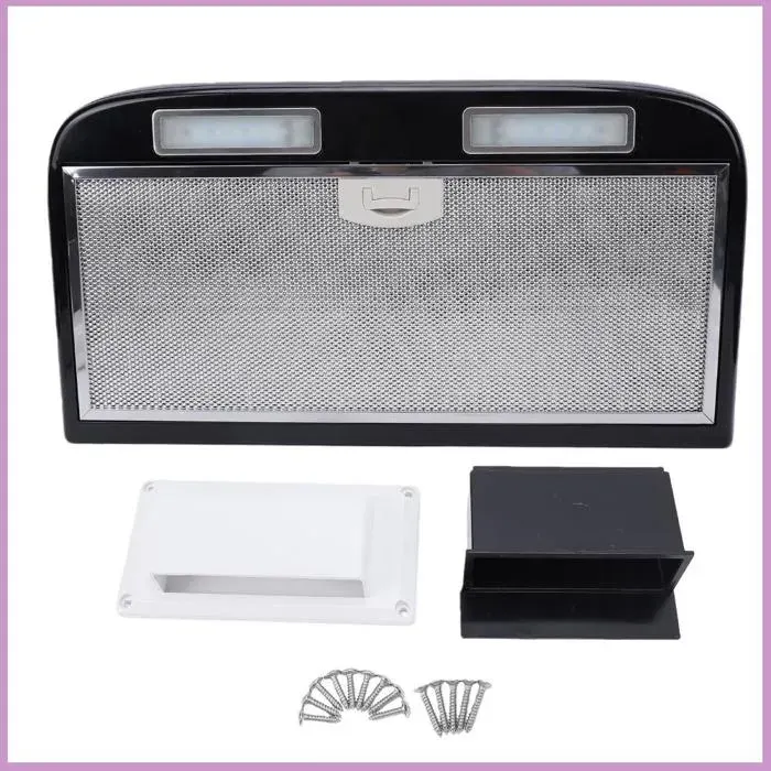 Hotte de Cuisine pour Camping-car 12V Réglable 3 Vitesses avec écran Tactile Lumière LED pour Camping-car Yacht