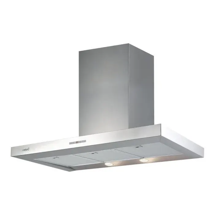 Hotte décorative CATA LEGEND X 700 - Largeur 70cm - Profondeur 50.5cm - Extraction et recirculation - Gris