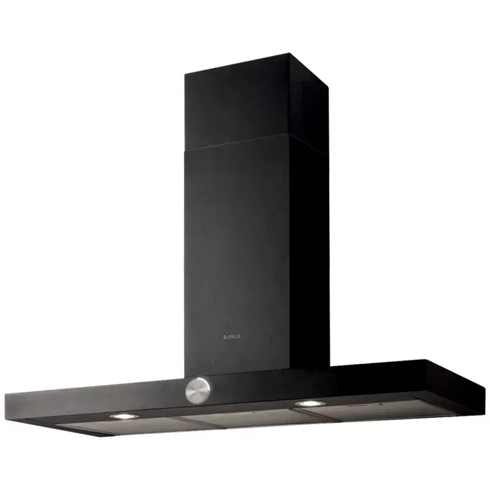 Hotte décorative - Elica - Lol BL-A-90 - Noir gaufré - 898 cm - Extraction et recirculation