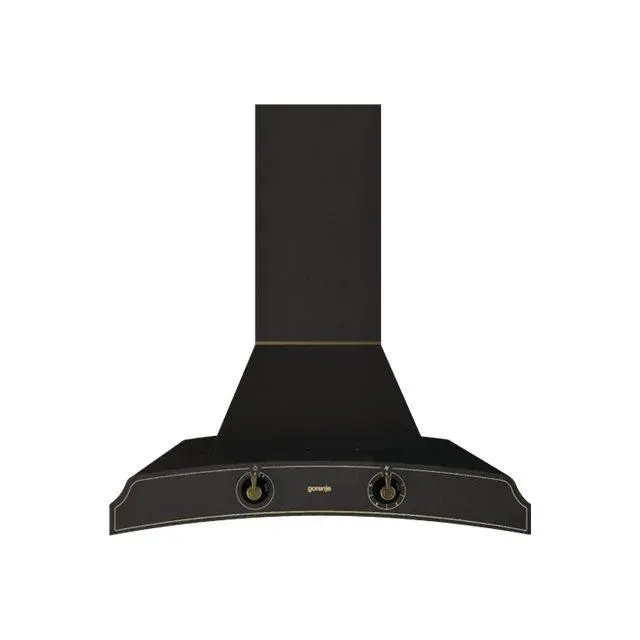 Hotte décorative - Gorenje - Classico DK63MCLB - 60 cm - Profondeur 50 cm - Évacuation & recyclage — coloris Noir