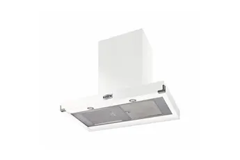 Hotte décorative murale Falcon BLANC NICKEL BROSSE EVAC CM FHDCT1090WH/N