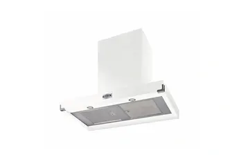 Hotte décorative murale Falcon BLANC NICKEL BROSSE EVAC CM FHDCT900WH/N