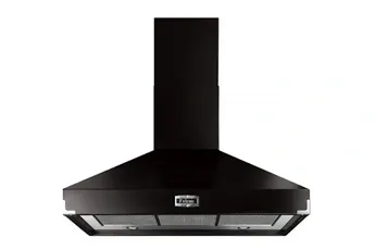 Hotte décorative murale Falcon NOIR CHROME EVAC CM FHDSE900BL/C