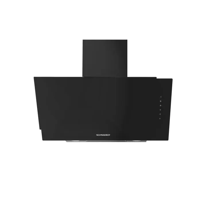 Hotte décorative noire - Schneider SCHD90BG-BA - 90 cm - 650 m³/h - 3 vitesses - Fonction Booster