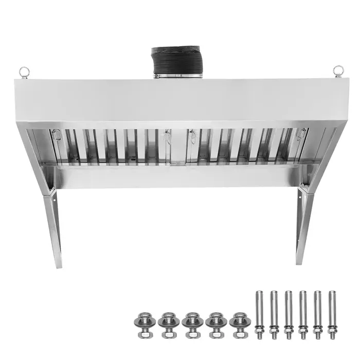 Hotte dextraction - DUOKU - 5FT - Acier inoxydable 201 - 2 filtres - 1500 x 760 mm