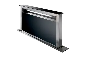 Hotte escamotable Airlux AHR970BK verre noir et inox 90 cm