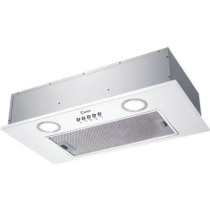 Hotte Groupe Filtrant CANDY CBG6251W - Blanc - Evacuation & recyclage - 3 réglages de vitesse