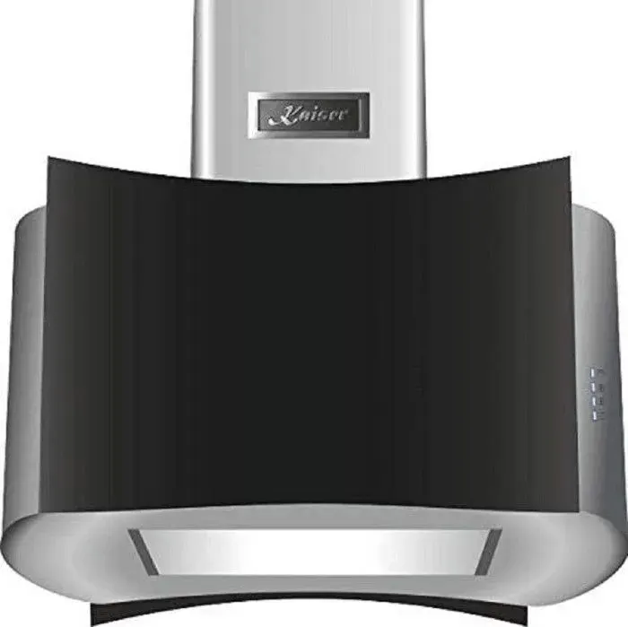 Hotte îlot - Kaiser - AI 7418 ECO - Verre noir - Acier inoxydable - 1250 m³/h