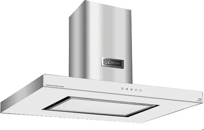 Hotte îlot - KAISER - AI 9434 W Eco - 90 cm - 1250 m³/h - Verre et Acier inoxydable