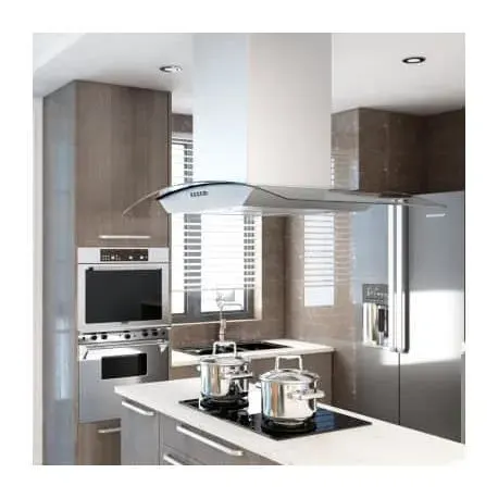 Hotte îlot - VIDAXL - 90 cm - Acier inoxydable - 756 m³/h - Éclairage LED
