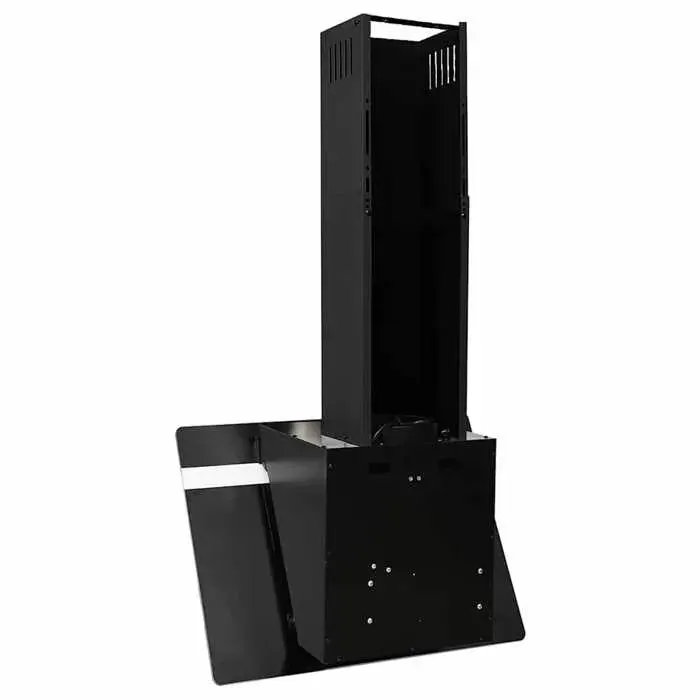 Hotte murale 60 cm Acier et verre trempé Noir_2 ans garantie_79730