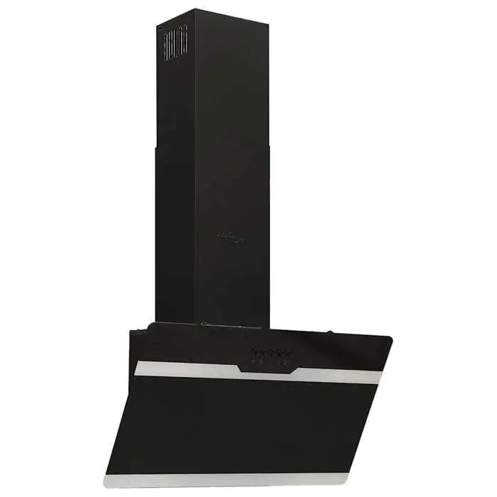 Hotte murale 60 cm et verre trempé - vidaXL - acier - noir - 60 x 33 x (635-935) cm 588wgx74p