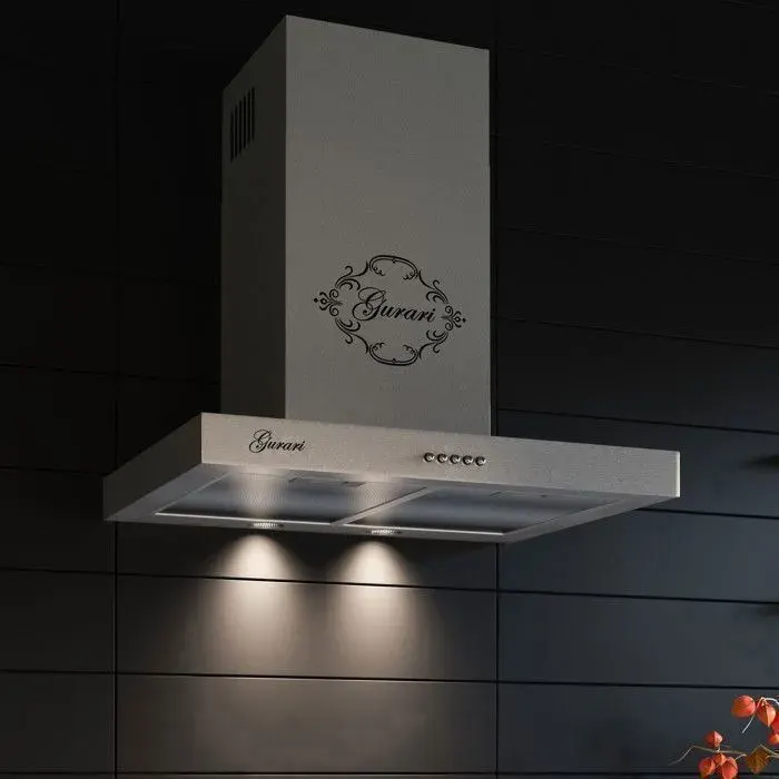 Hotte murale 60 cm Inox GURARI GCH F 461 IS 6 Hotte aspirante 1000 m³/h • Évacuation/recyclage • Design moderne