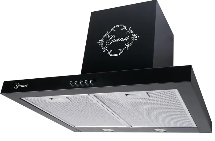 Hotte murale 60 cm Noir GURARI GCH 461 BL 6 Hotte aspirante 1000 m³/h • Évacuation/recyclage • Filtres lavables • Design moderne