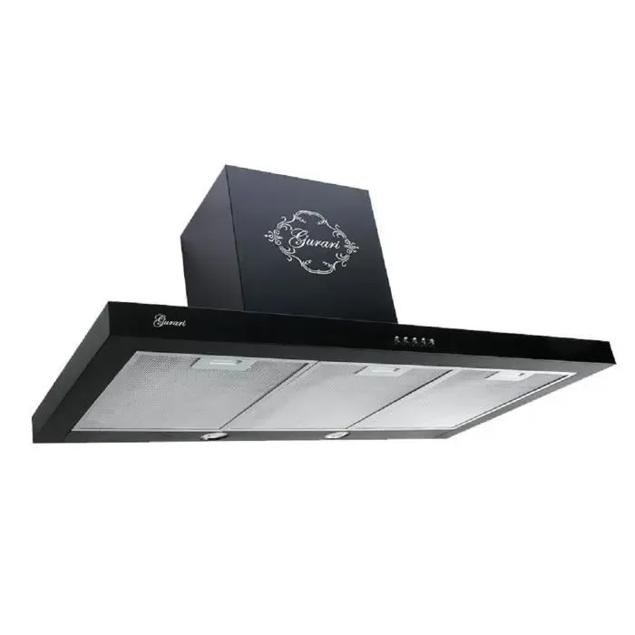 Hotte murale 70 cm Noir GURARI GCH 461 BL 7 Hotte aspirante 1000 m³/h • Évacuation/recyclage • Filtres lavables • Design moderne