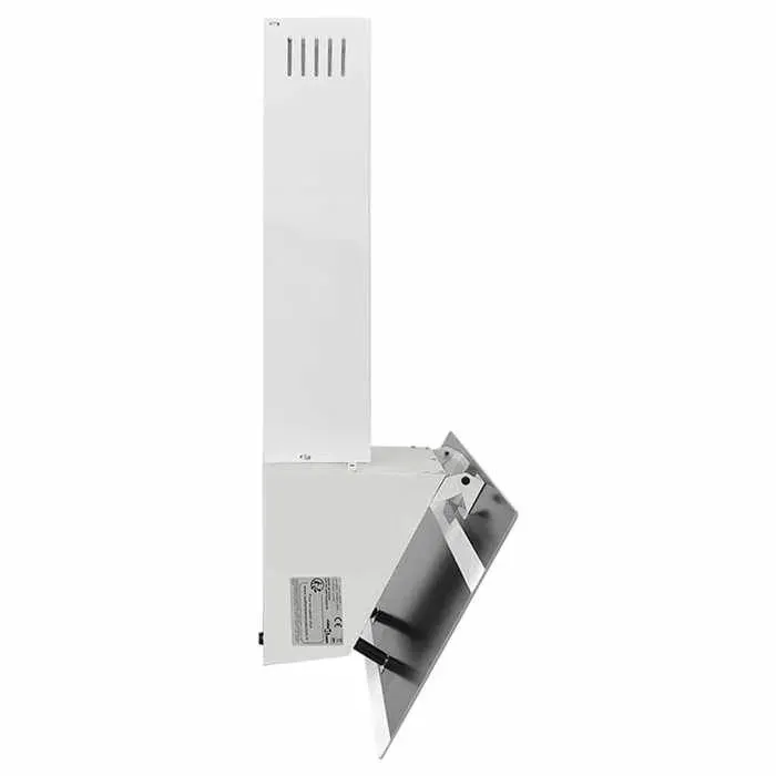 Hotte murale 90 cm Acier et verre trempé Blanc_2 ans garantie_46583