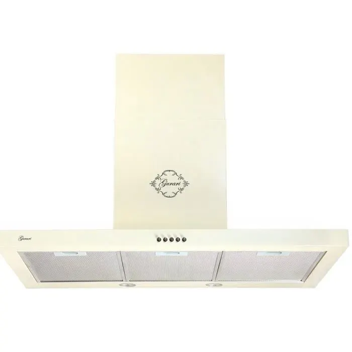 Hotte murale 90 cm Crème GURARI GCH 461 BG 9 Hotte aspirante 1000 m³/h • Évacuation/recyclage • Filtres lavables • Design moderne